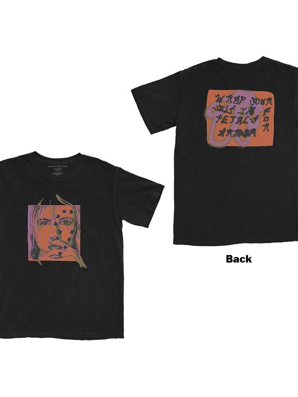 Hayley Williams "Petals Sketch" Graphic T-Shirt Size XL New Paramore